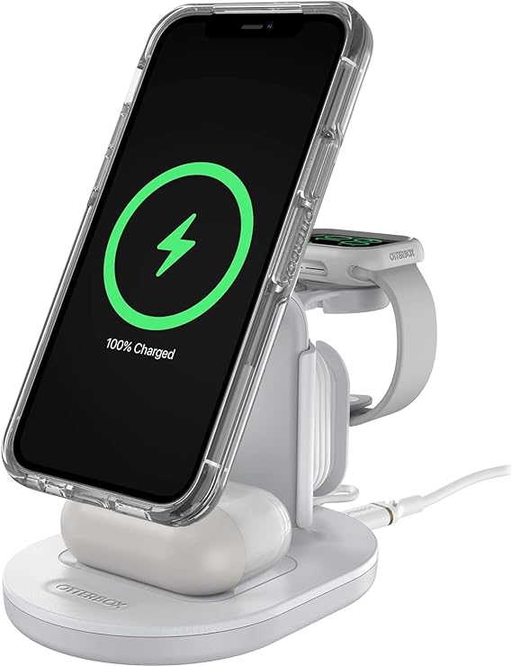 OtterBox 3-in-1 Wireless Charging Station 2.0 for MagSafe - WHITE